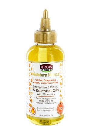AFRICAN PRIDE Moisture Miracle Castor, Grapeseed, Argan, Coconut & Olive Essential Oil (4oz) sareya Beauty supply store in calgary Alberta Canada